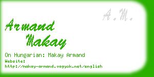 armand makay business card